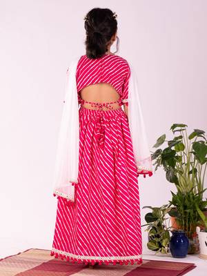 Girls' Pink Lehenga Set 3