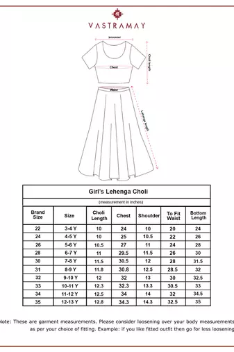 Girls' Pink Lehenga Set