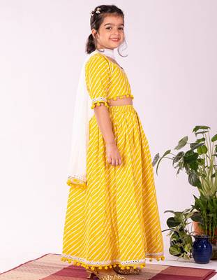 Girls' Yellow Lehenga Set 2