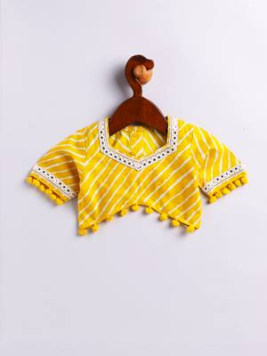 Girls' Yellow Lehenga Choli With Dupatta 2