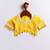 Girls' Yellow Lehenga Choli With Dupatta