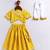 Girls' Yellow Lehenga Choli With Dupatta