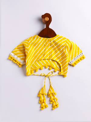 Girls' Yellow Lehenga Choli With Dupatta 4