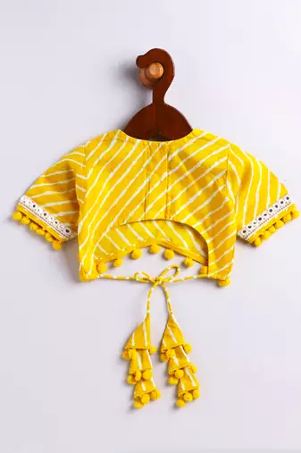 Girls' Yellow Lehenga Choli With Dupatta