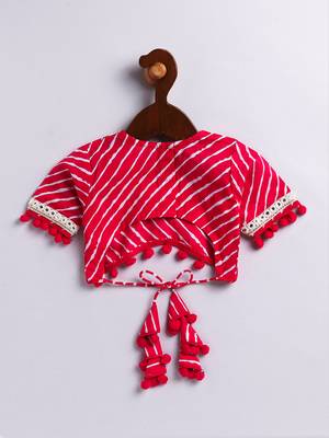 Girls' Pink Lehenga Choli With Dupatta 4