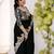 Black chiffon embroidered thread work heavy look ethnic saree with blouse
