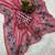 Pink georgette embroidered thread work heavy look ethnic saree with blouse