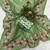 Green georgette embroidered thread work heavy look ethnic saree with blouse