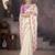 Beige georgette embroidered thread work heavy look ethnic saree with blouse