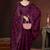 Wine silk embroidered sequins work heavy look ethnic saree with blouse