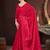 Red silk embroidered sequins work heavy look ethnic saree with blouse