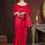 Red silk embroidered sequins work heavy look ethnic saree with blouse
