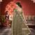 Mehendi net embroidered thread work heavy look ethnic saree with blouse