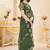 Green net embroidered thread work heavy look ethnic saree with blouse