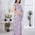 Lavender net embroidered thread work heavy look ethnic saree with blouse