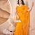 Yellow net embroidered aari work heavy look ethnic saree with blouse