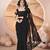 Black net embroidered aari work heavy look ethnic saree with blouse