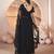 Black net embroidered aari work heavy look ethnic saree with blouse
