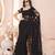 Black net embroidered aari work heavy look ethnic saree with blouse