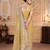 Yellow georgette embroidered thread work heavy look ethnic saree with blouse