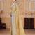 Yellow georgette embroidered thread work heavy look ethnic saree with blouse