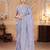 Lavender georgette embroidered thread work heavy look ethnic saree with blouse