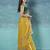 Yellow georgette embroidered sequins work heavy look ethnic saree with blouse