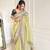 Green banarasi silk embroidered sequins work heavy look ethnic saree with blouse