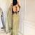Green banarasi silk embroidered sequins work heavy look ethnic saree with blouse