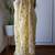 Yellow net embroidered aari work heavy look ethnic saree with blouse