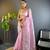 Lavender net embroidered thread work heavy look ethnic saree with blouse