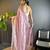 Lavender net embroidered thread work heavy look ethnic saree with blouse