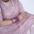 Lavender net embroidered thread work heavy look ethnic saree with blouse
