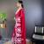 Red organza embroidered thread work heavy look ethnic saree with blouse