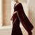 Maroon velvet embroidered sequins work heavy look ethnic saree with blouse