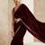 Maroon velvet embroidered sequins work heavy look ethnic saree with blouse