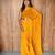Yellow viscose embroidered zari woven heavy look ethnic saree with blouse