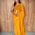 Yellow viscose embroidered zari woven heavy look ethnic saree with blouse