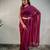 Maroon viscose embroidered zari woven heavy look ethnic saree with blouse