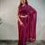 Maroon viscose embroidered zari woven heavy look ethnic saree with blouse