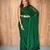 Green viscose embroidered zari woven heavy look ethnic saree with blouse