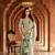 Green georgette embroidered thread work heavy look ethnic saree with blouse