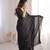 Black satin embroidered hand embroidery heavy look ethnic saree with blouse