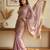 Pink jacquard embroidered zari woven heavy look ethnic saree with blouse