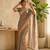 Grey jacquard embroidered zari woven heavy look ethnic saree with blouse