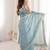 Sky blue silk embroidered thread work heavy look ethnic saree with blouse