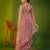 Pink net embroidered sequins work heavy look ethnic saree with blouse
