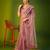 Pink net embroidered sequins work heavy look ethnic saree with blouse