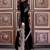 Black velvet embroidered sequins work heavy look ethnic saree with blouse