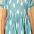 Blue hand embroidered cotton ikat tunic & pant set for girls